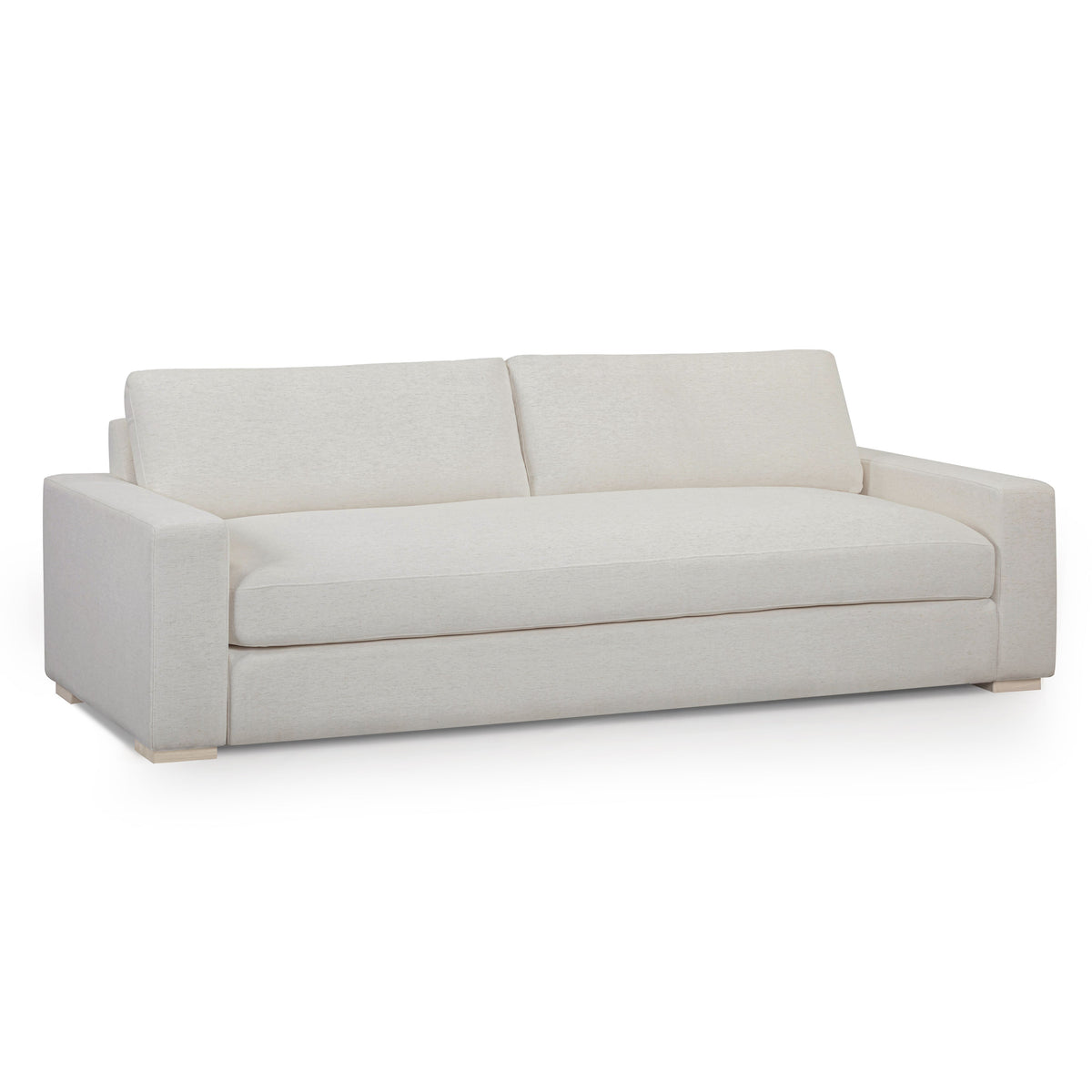 TOV Furniture Beckham Cream Upcycled Performance Chenille 96in Sofa in cream upcycled chenille, primary product view