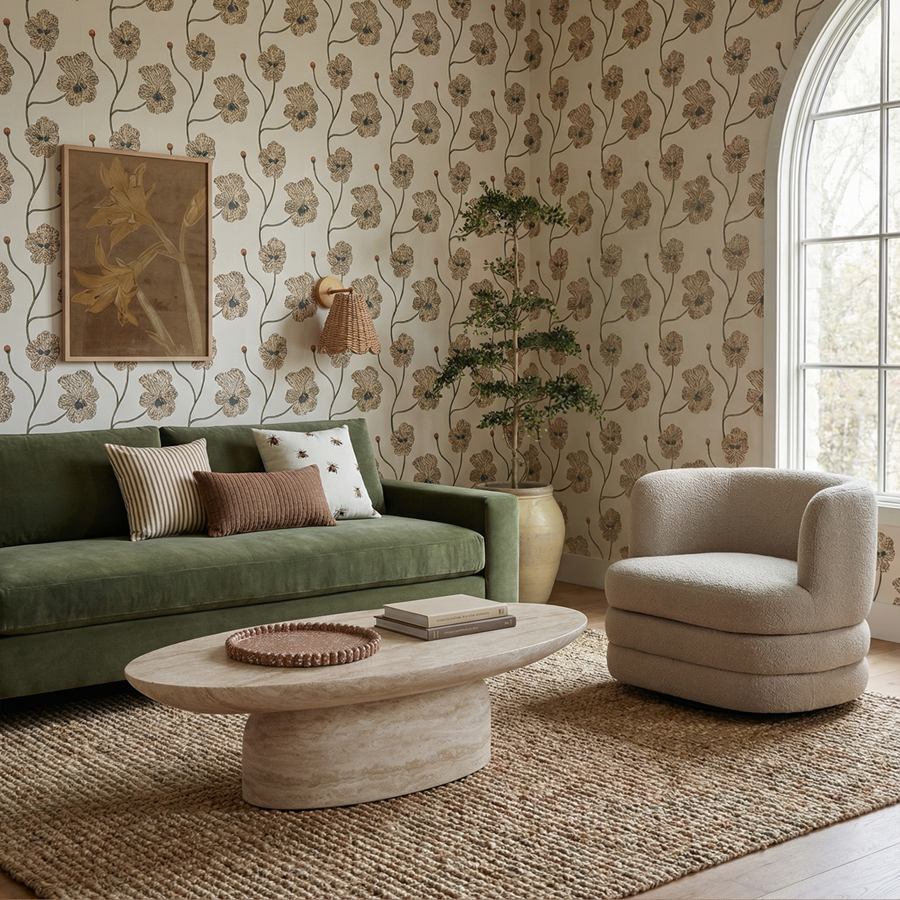 TOV Furniture Beckham Olive Upcycled Performance Chenille 96in Sofa