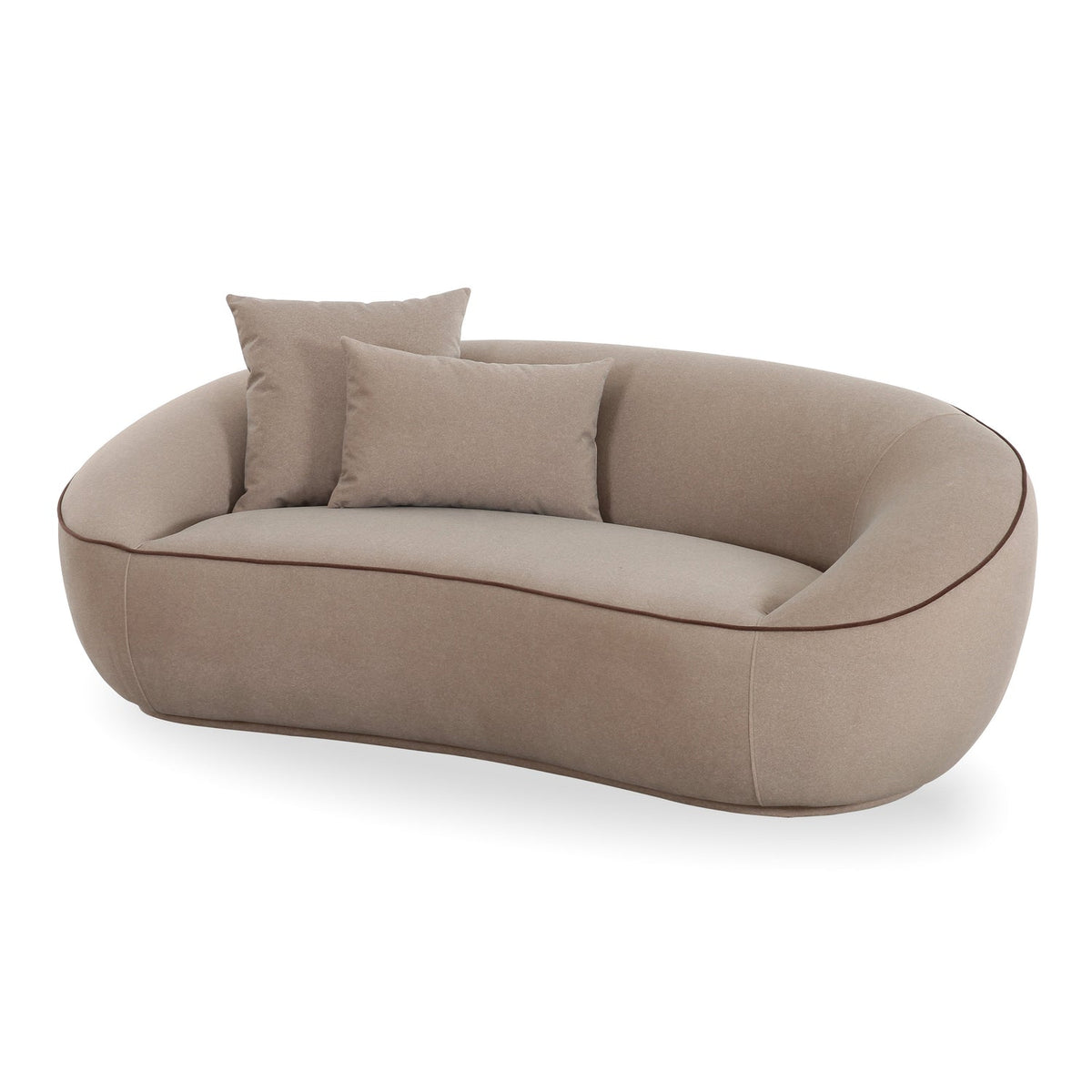 TOV Furniture Jenny Taupe Performance Faux Mohair Loveseat