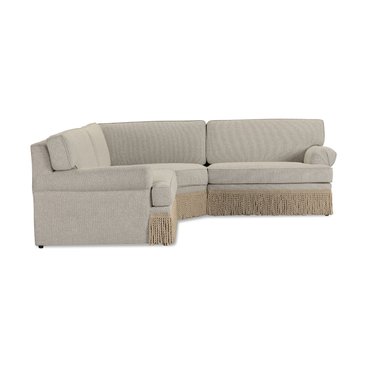 TOV Furniture Yvette Warm Grey Performance Boucle 3-Piece L-Sectional Sofa