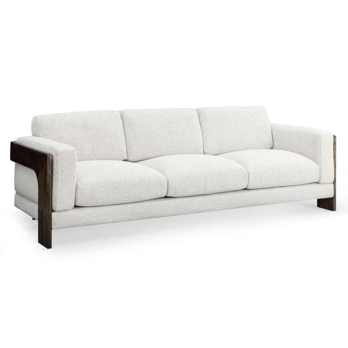 TOV Furniture Elyn Cream 91in Sofa in cream textured boucle, primary product view
