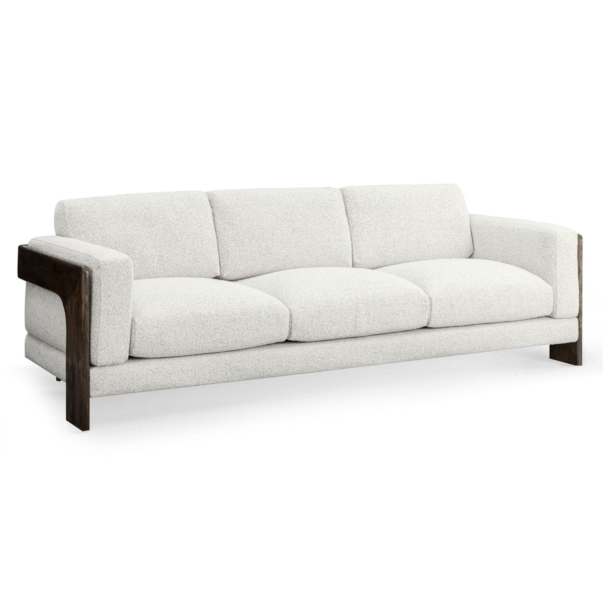 TOV Furniture Elyn Cream 91in Sofa in cream textured boucle, primary product view
