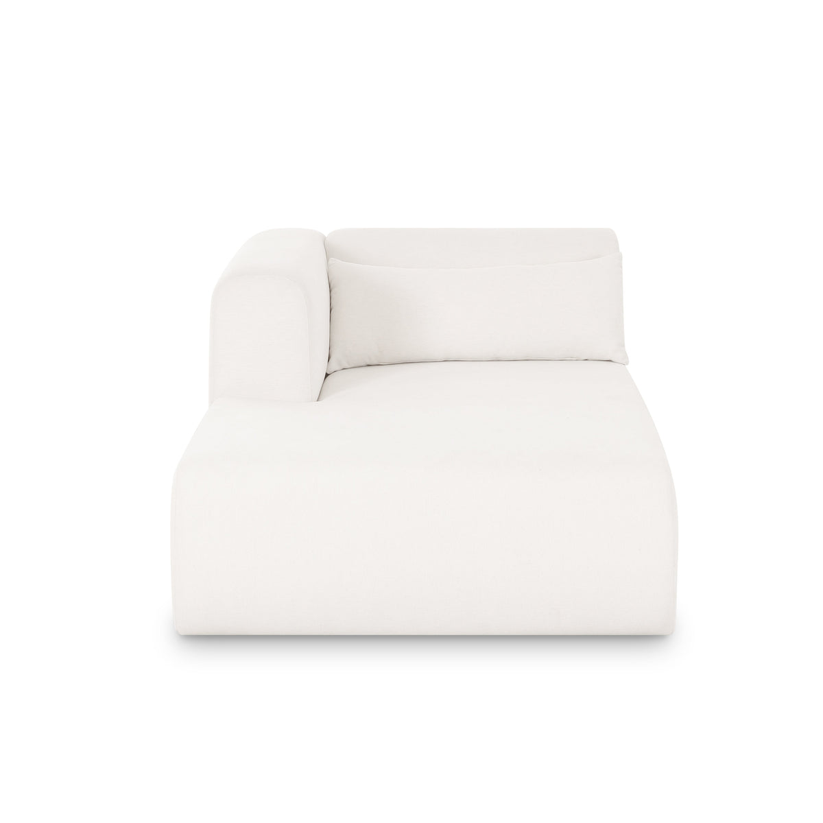 TOV Furniture Tarra Cream Performance Chenille Modular Chaise