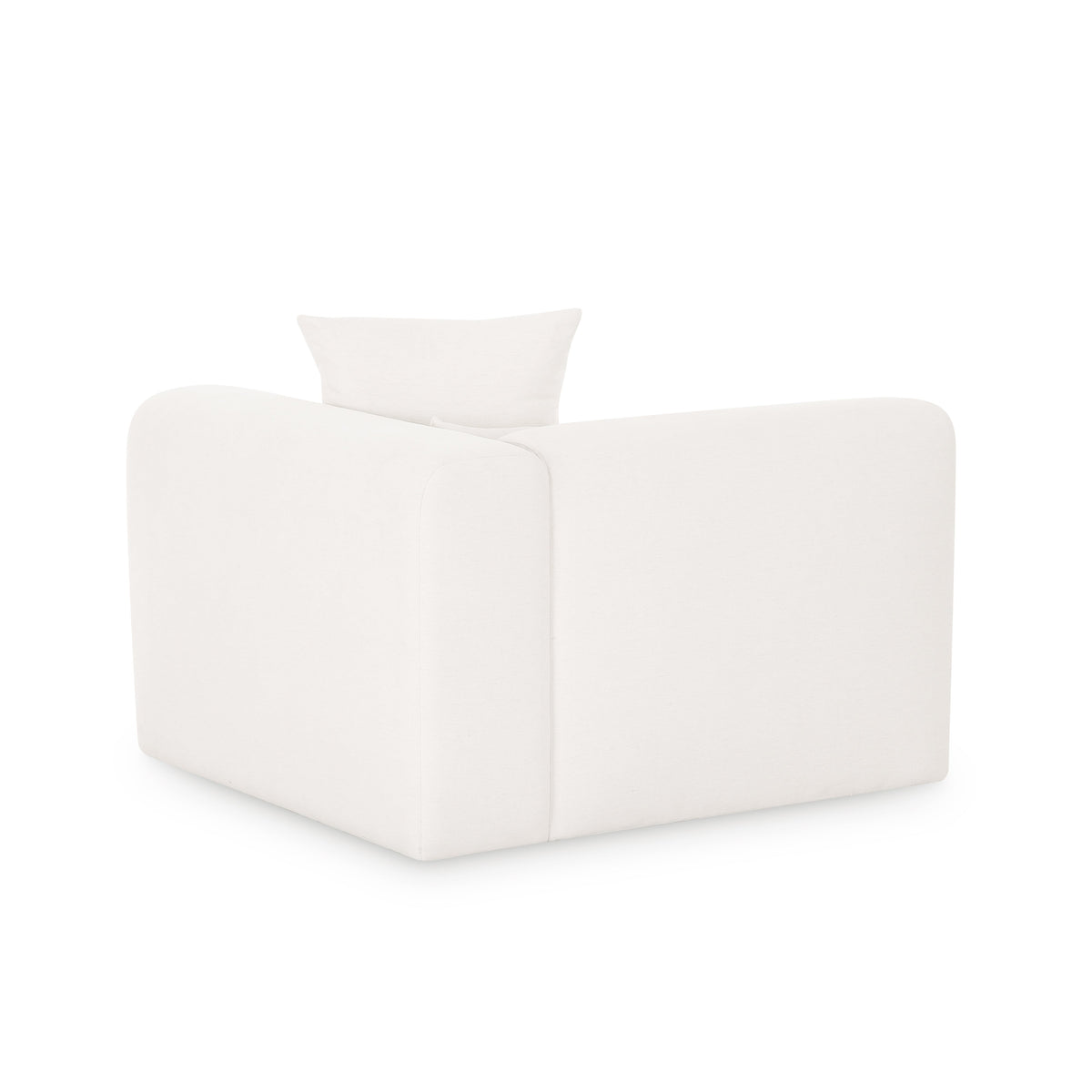 TOV Furniture Tarra Cream Performance Chenille Modular Corner Chair