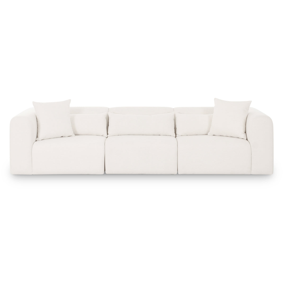 TOV Furniture Tarra 118" Cream Performance Chenille Modular Sofa in cream performance chenille, primary product view