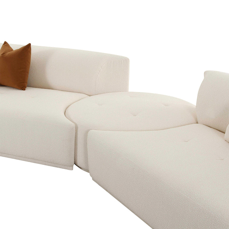 TOV Furniture Fickle 4 Piece Modular LAF Sectional Sofa