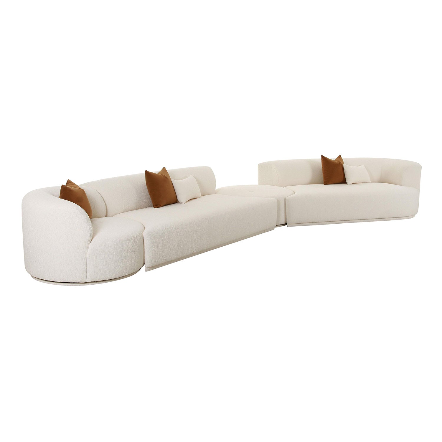 TOV Furniture Fickle 4 Piece Modular RAF Sectional Sofa