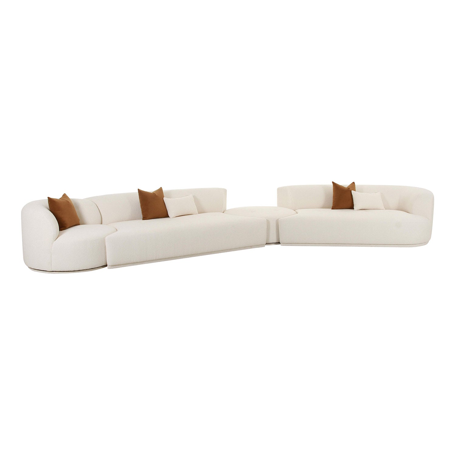 TOV Furniture Fickle 4 Piece Modular RAF Sectional Sofa