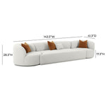 TOV Furniture Fickle 3 Piece Modular Sofa