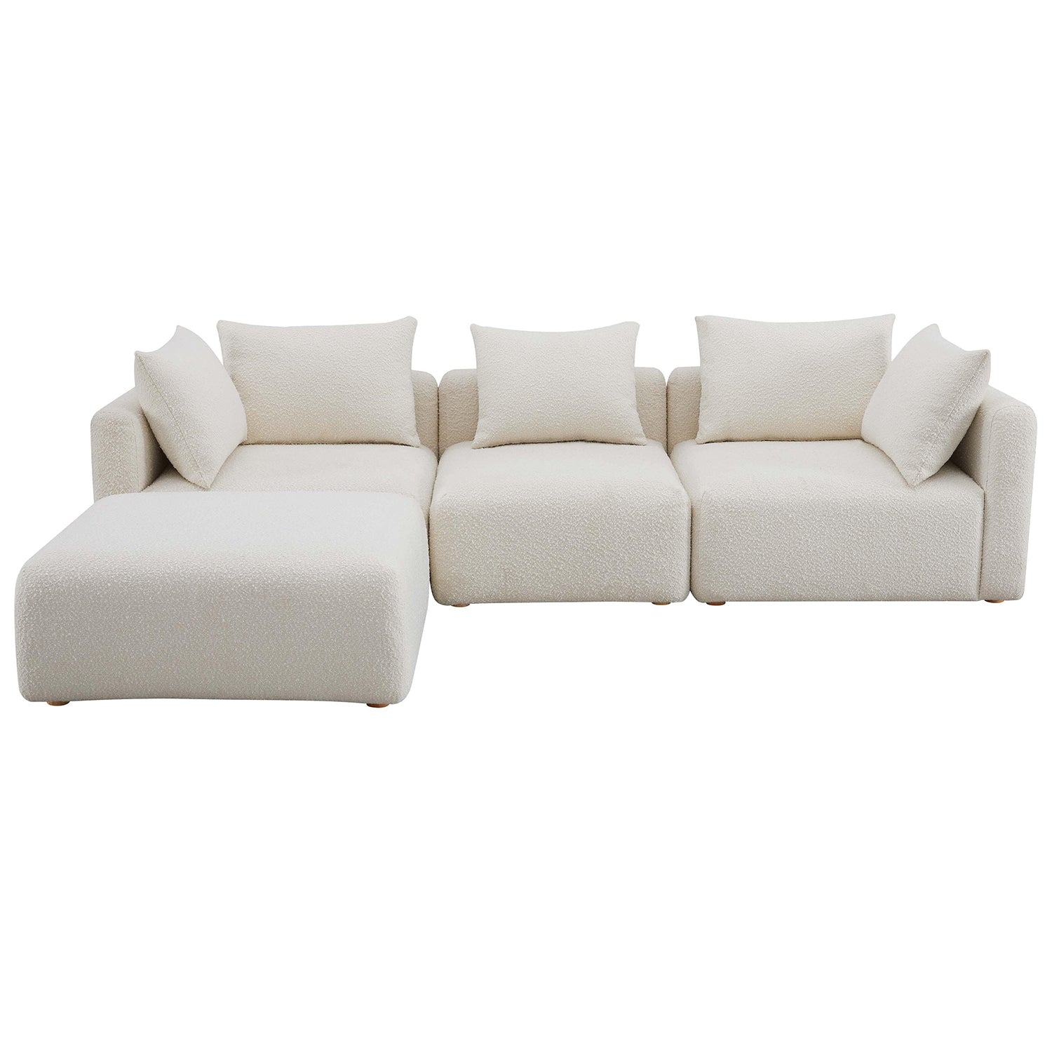 TOV Furniture Hangover Boucle 4 Piece Modular Sectional