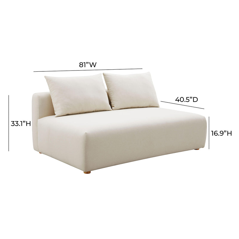 TOV Furniture Hangover Linen Modular Loveseat