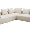 TOV Furniture Hangover Linen 5 Piece Modular L Sectional