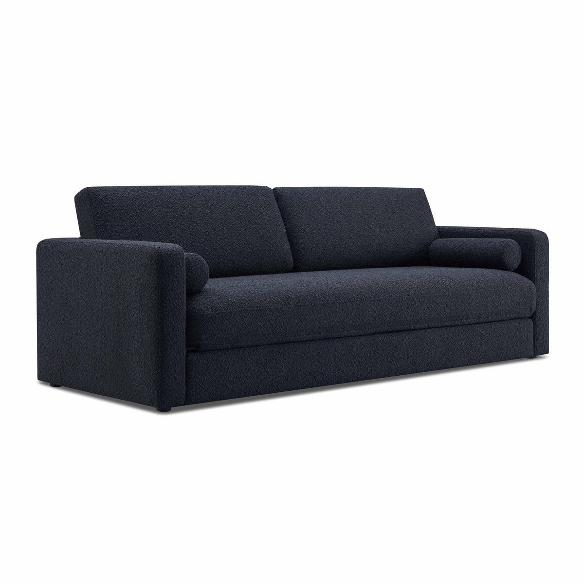 TOV Furniture Ryan 91" Performance Boucle Sleeper Sofa in black performance boucle over a wood frame, primary product view