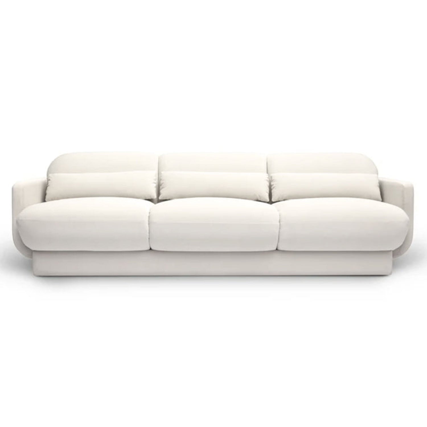 Azalea Velvet Sofa – orange colorway close-up
