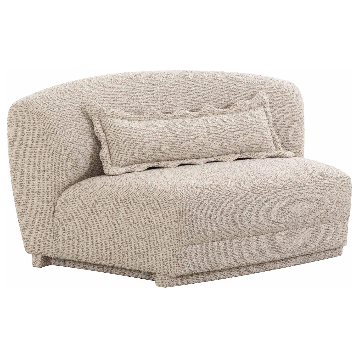 TOV Furniture Marion Two-Tone Textured Boucle Armless Loveseat