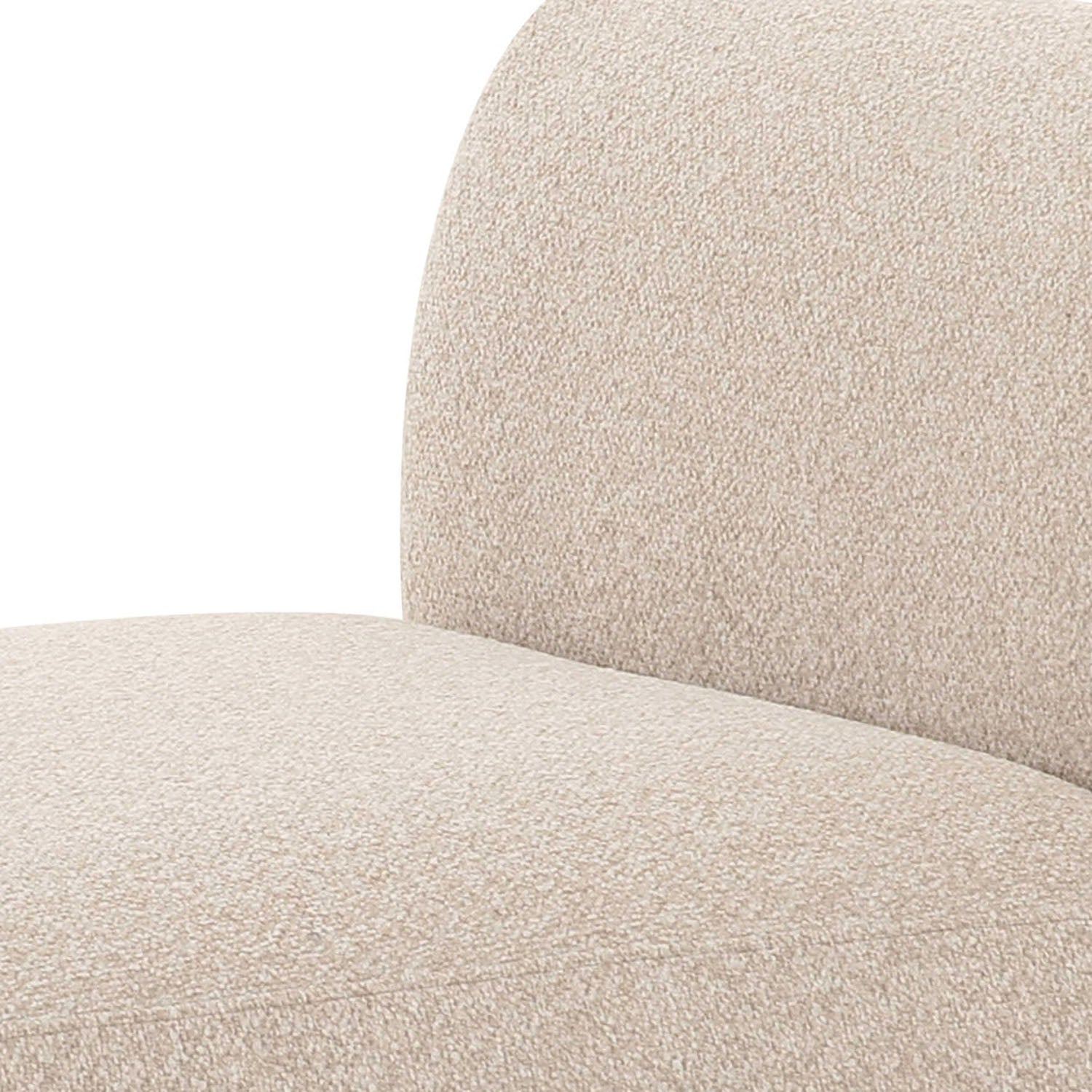 TOV Furniture Sylvie Cream Boucle Armless Chair