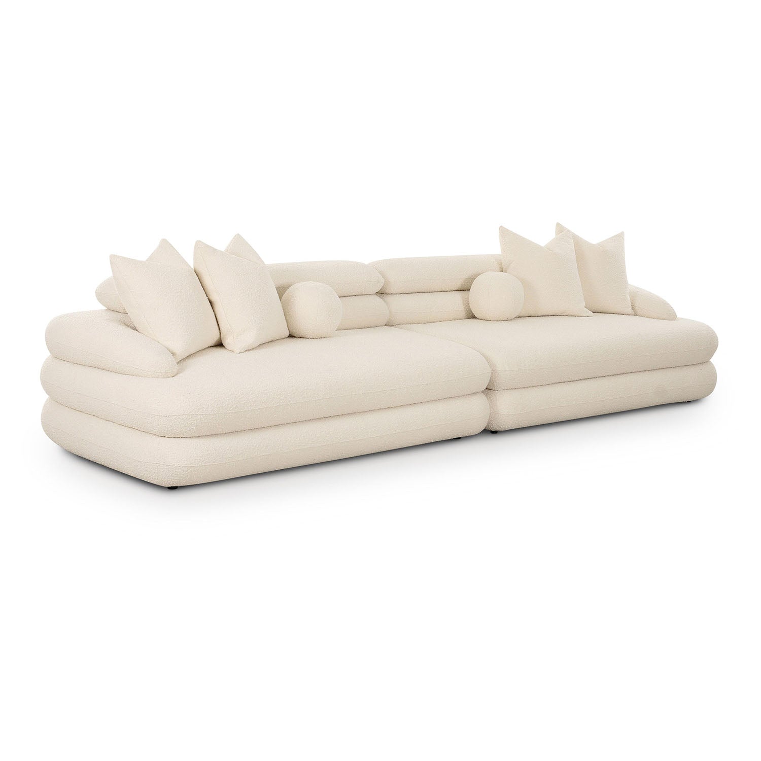 TOV Furniture Lulu Cream Boucle Modular Sofa