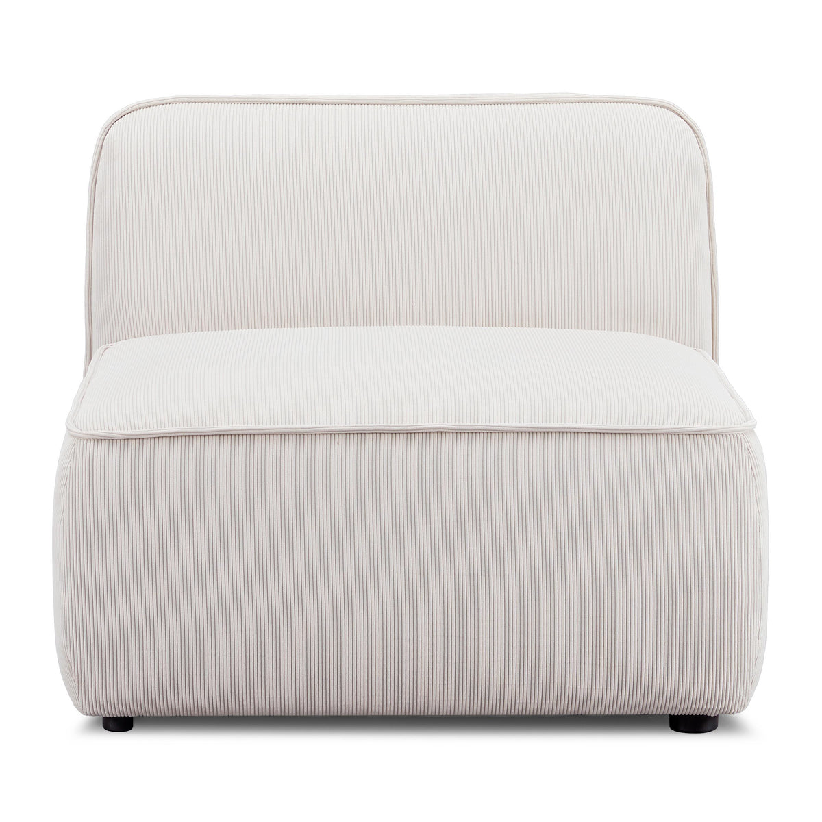 TOV Furniture Travie White Sand Performance Corduroy Velvet Armless Chair