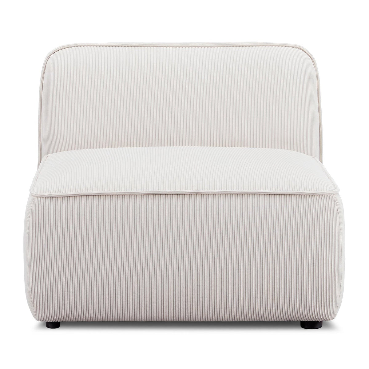 TOV Furniture Travie White Sand Performance Corduroy Velvet Armless Chair