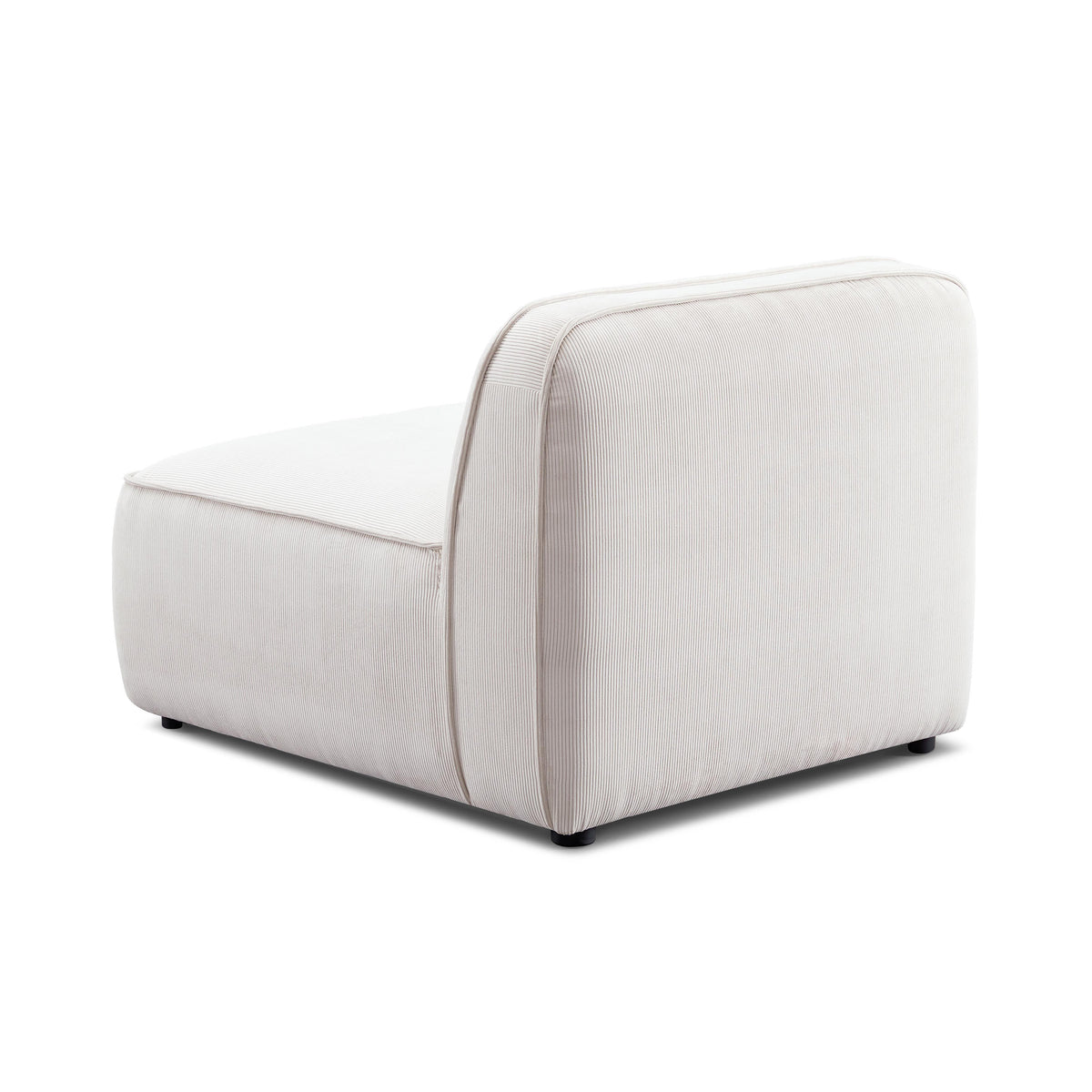 TOV Furniture Travie White Sand Performance Corduroy Velvet Armless Chair