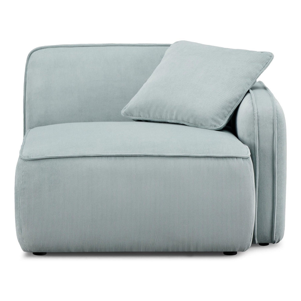TOV Furniture Travie Sea Blue Performance Corduroy Velvet RAF Corner Chair