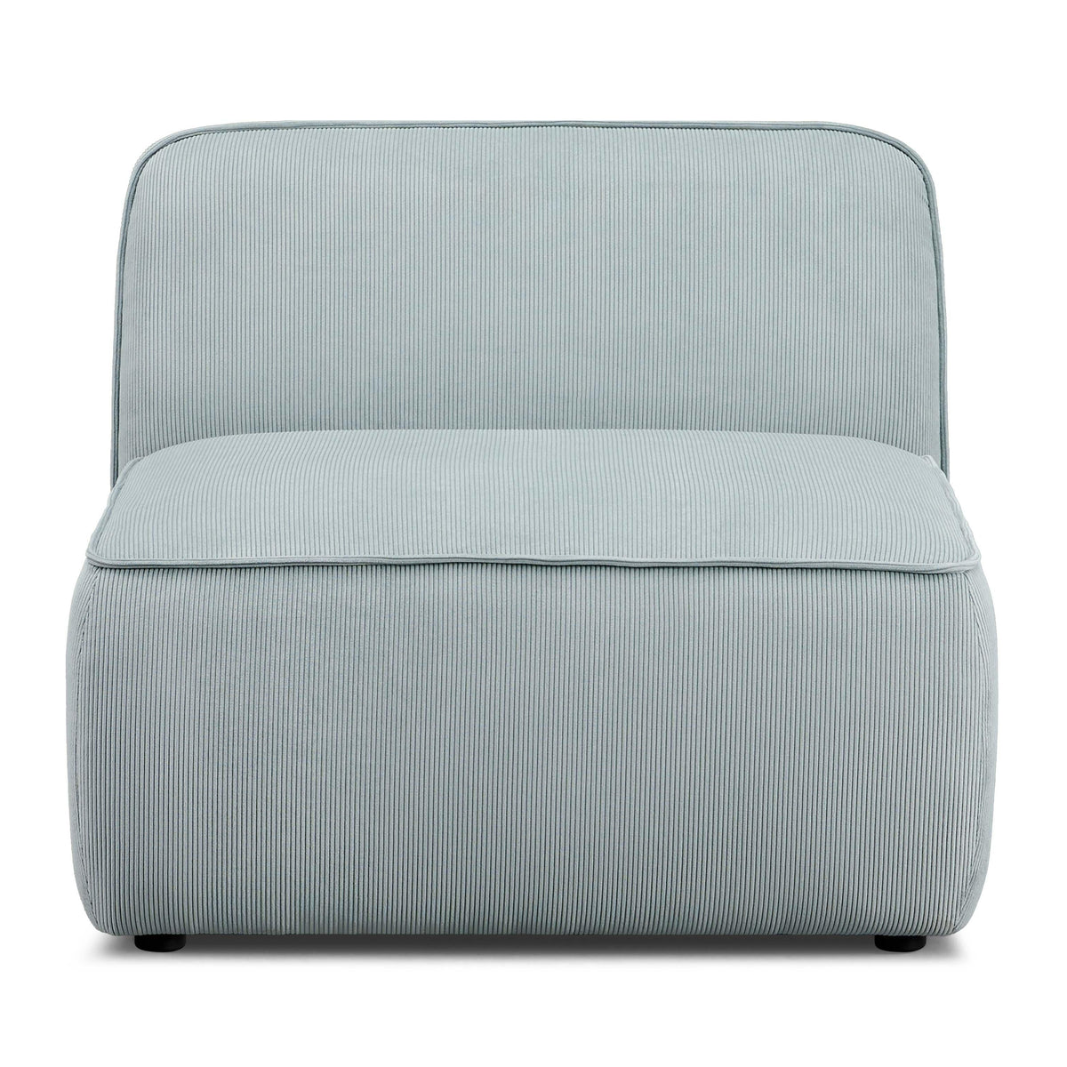 TOV Furniture Travie Sea Blue Performance Corduroy Velvet Armless Chair