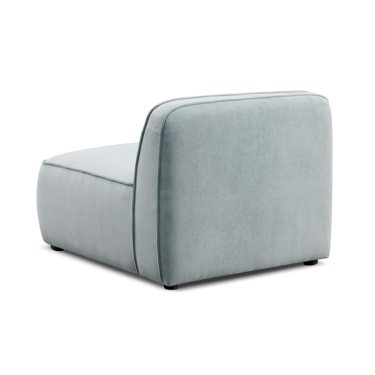 TOV Furniture Travie Sea Blue Performance Corduroy Velvet Armless Chair