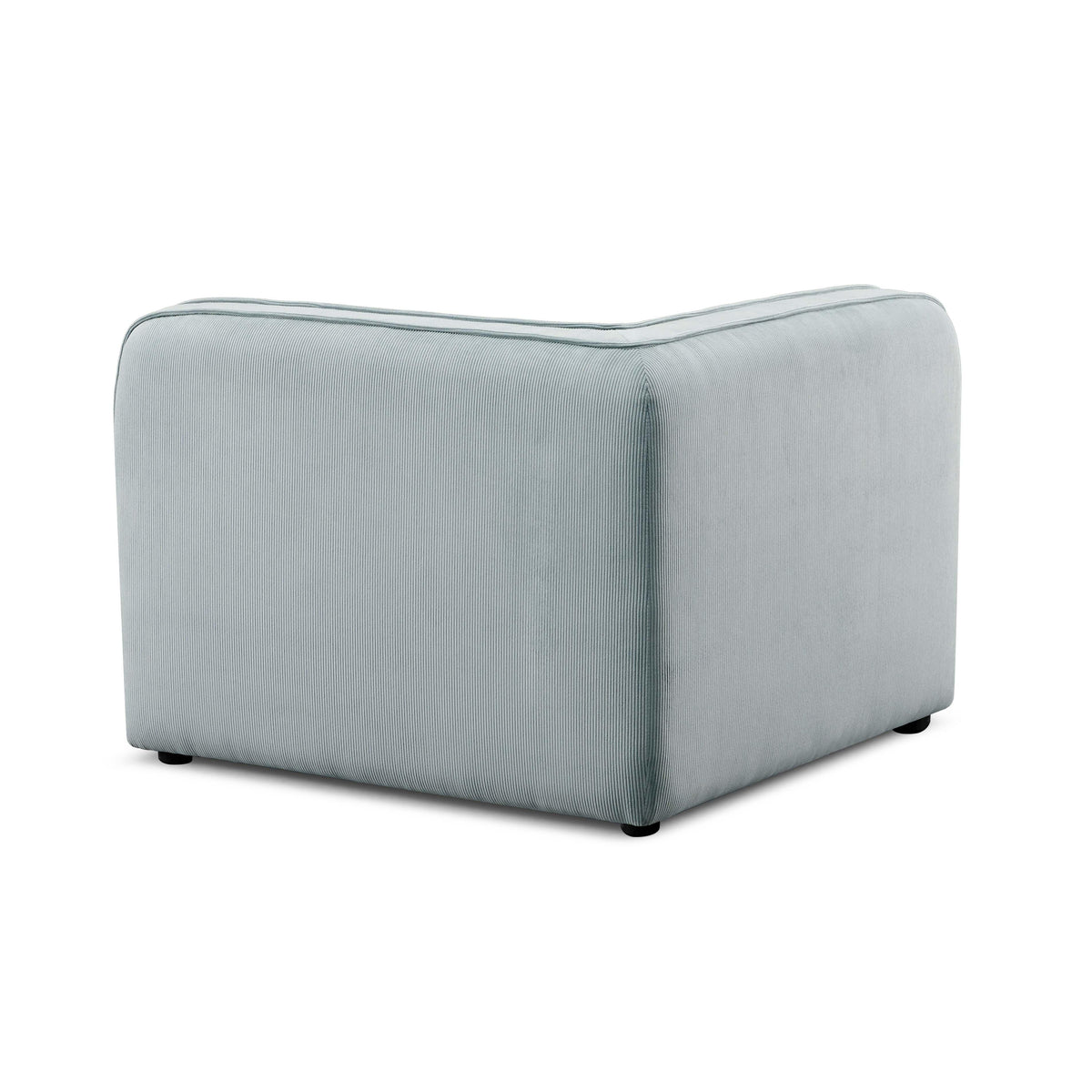 TOV Furniture Travie Sea Blue Performance Corduroy Velvet Corner Chair