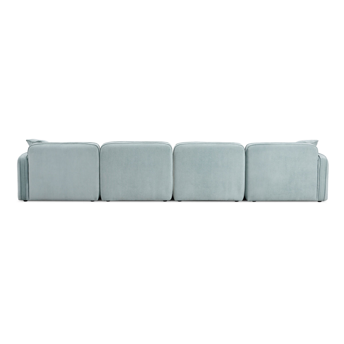 TOV Furniture Travie Sea Blue Performance Corduroy Velvet  6-Piece Modular U-Sectional Sofa