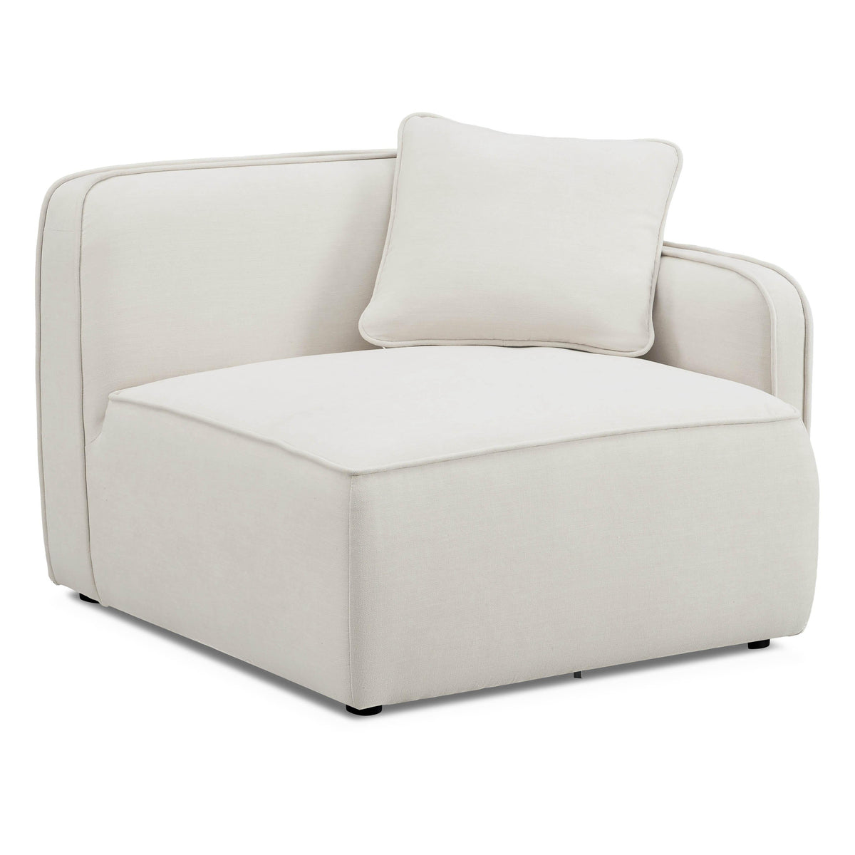 TOV Furniture Travie Sand Upcycled Performance Linen RAF Corner Chair in sand, primary product view