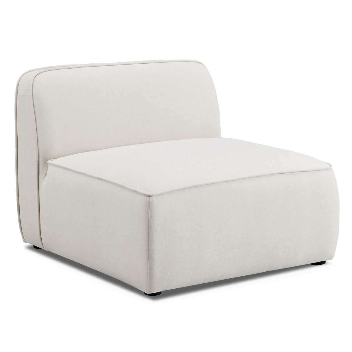TOV Furniture Travie Sand Upcycled Performance Linen Armless Chair in sand upcycled performance linen, primary product view