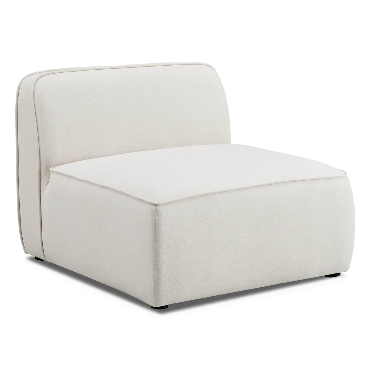 TOV Furniture Travie Sand Upcycled Performance Linen Armless Chair in sand upcycled performance linen, primary product view