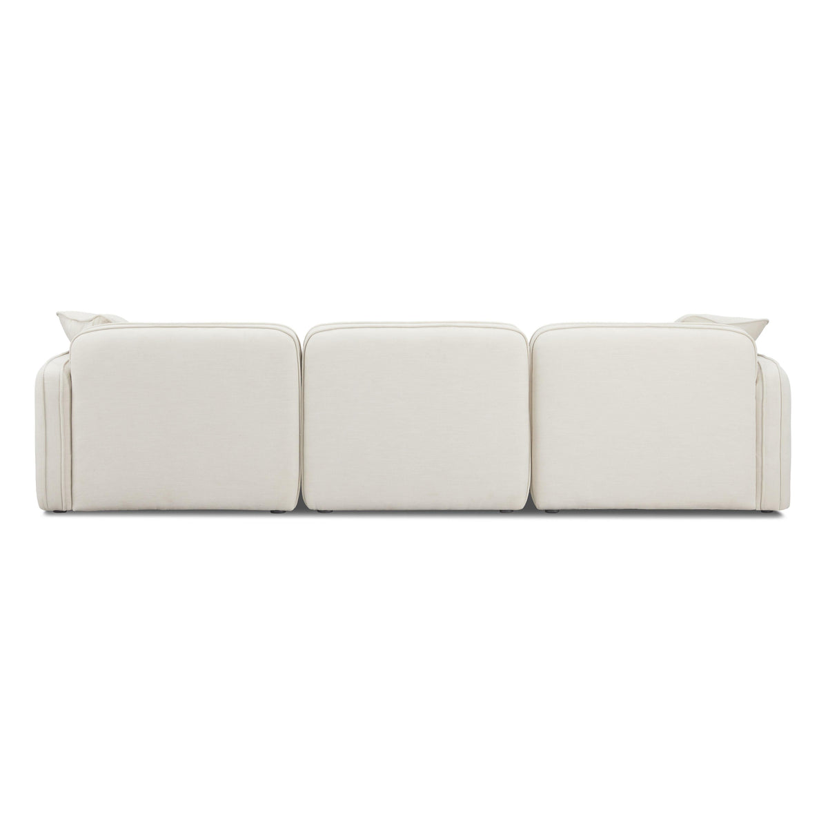 TOV Furniture Travie Sand Upcycled Performance Linen 4-Piece Modular Sectional Sofa