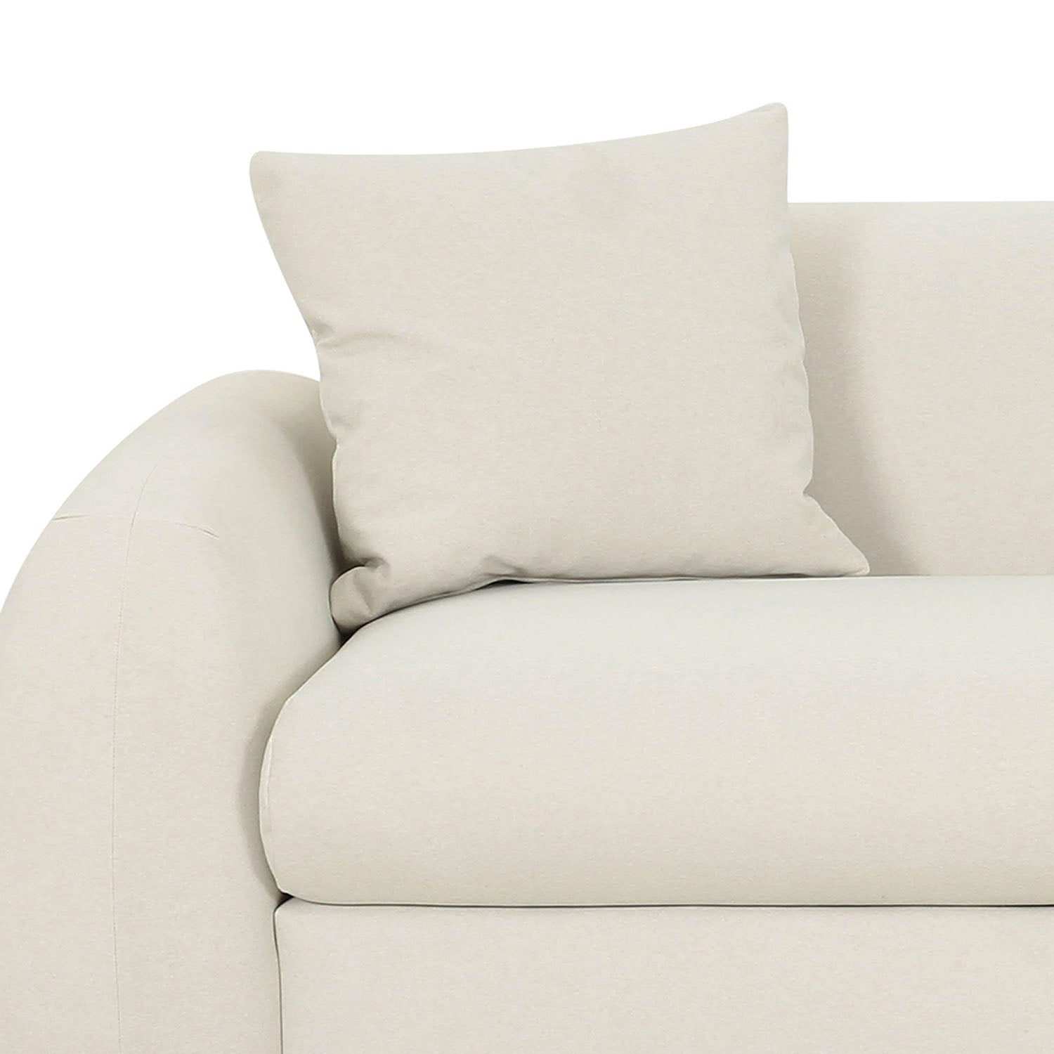 TOV Furniture Kourtney Cream Faux Mohair Sofa