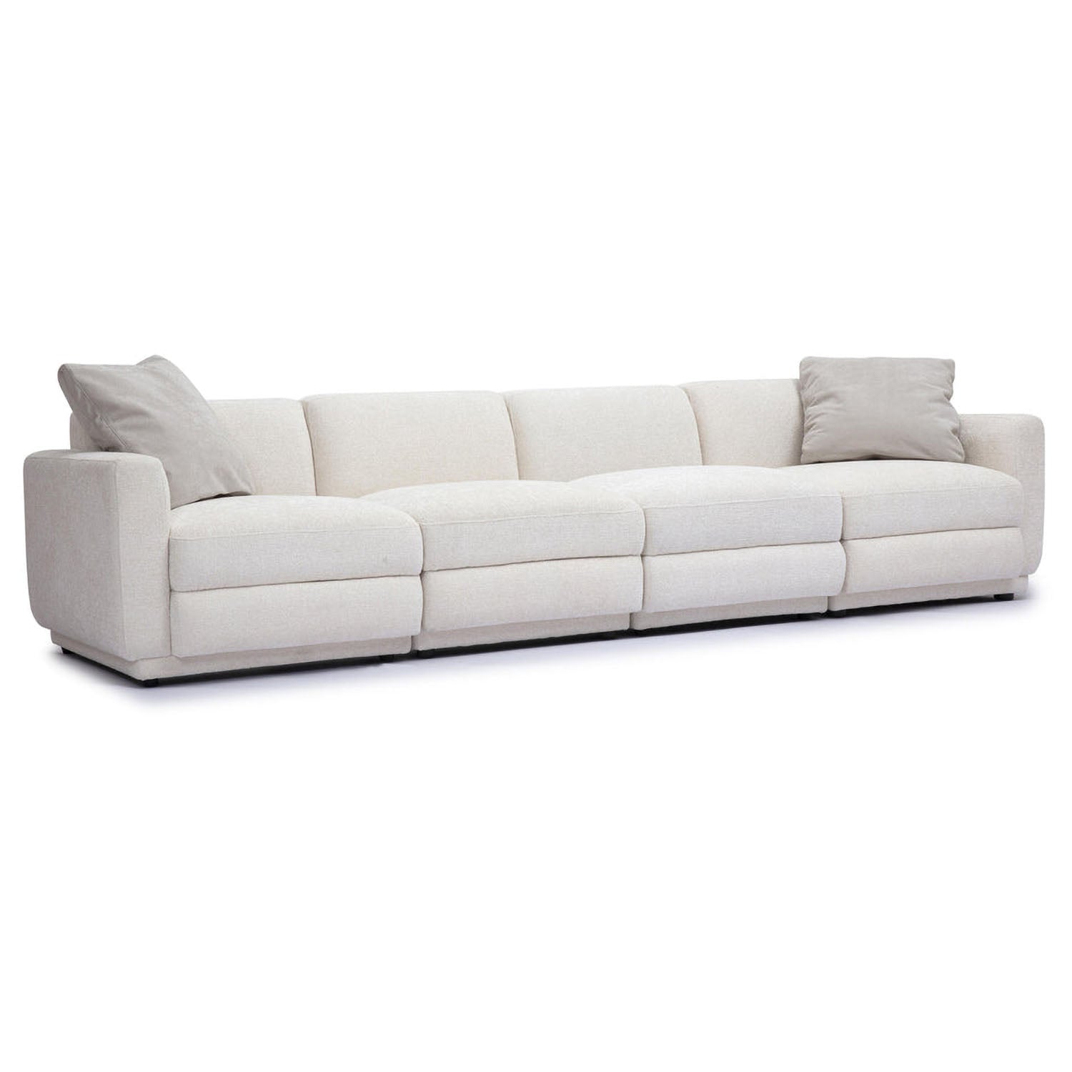 TOV Furniture Perry Cream Chenille Modular Long Sofa