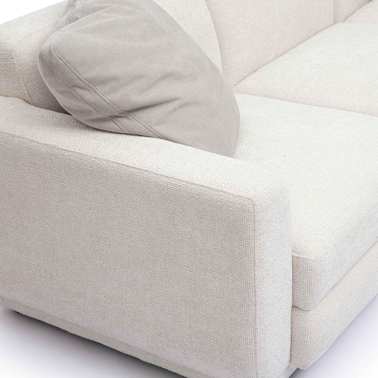 TOV Furniture Perry Cream Chenille Modular Long Sofa