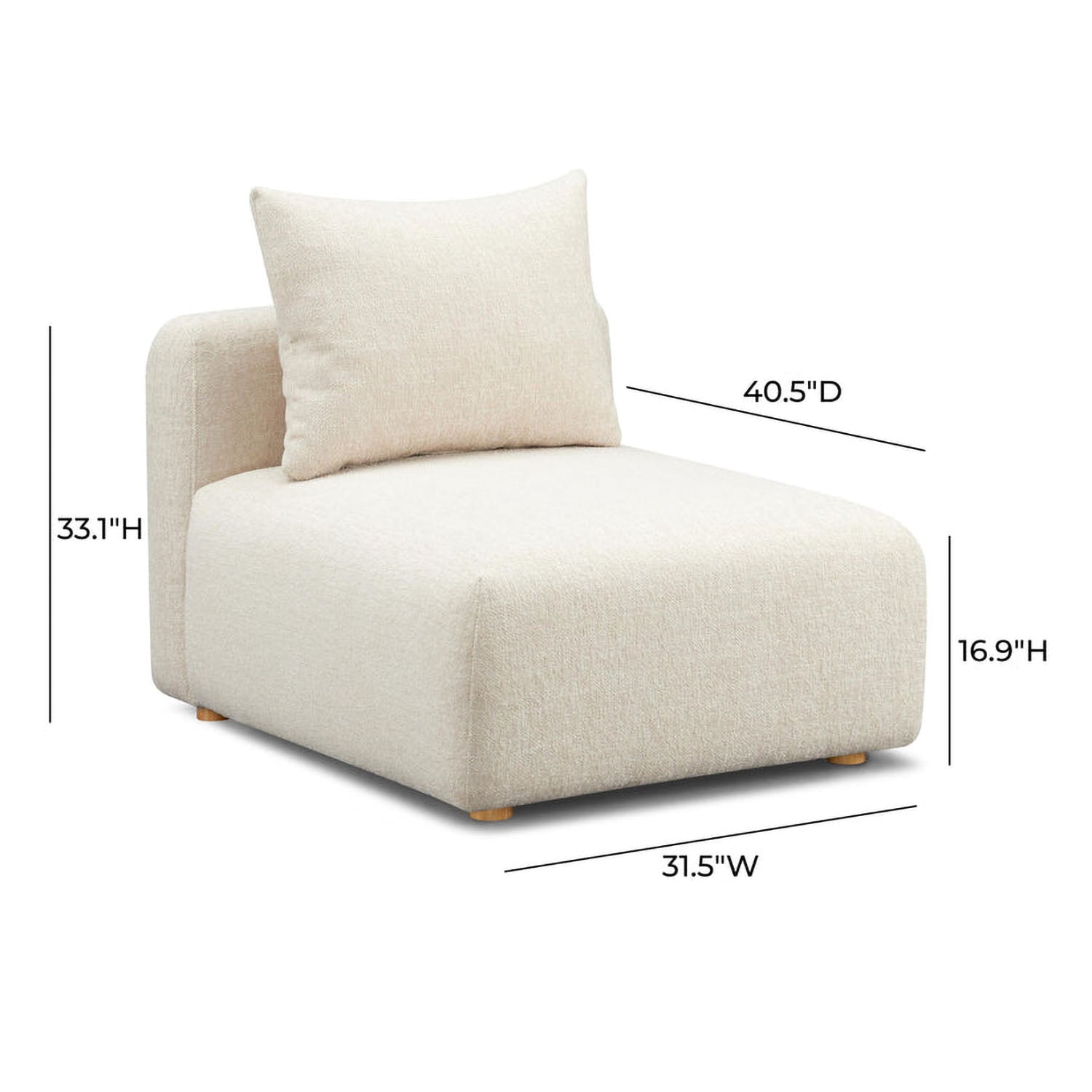 TOV Furniture Hangover Modular Armless Chair