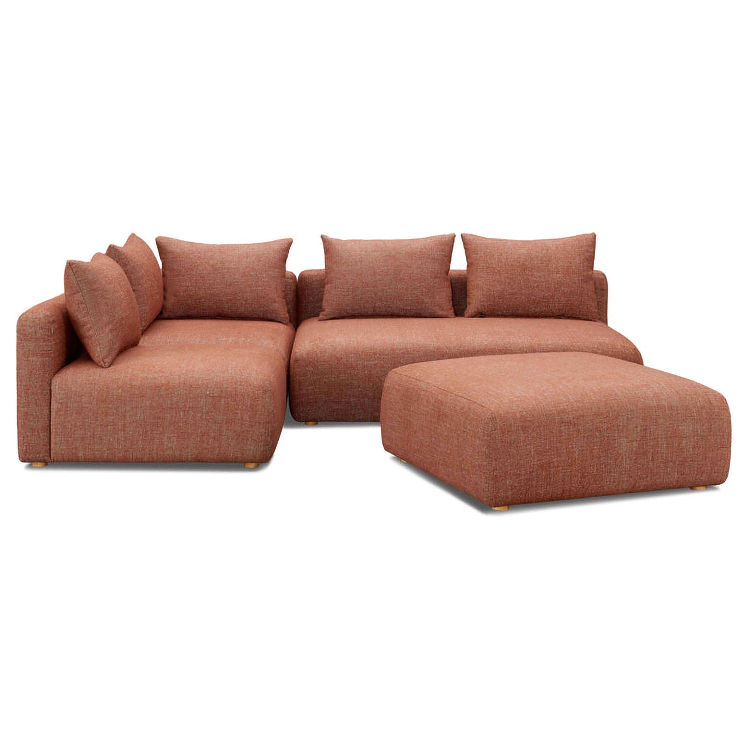 TOV Furniture Hangover 4-Piece Modular Chaise Sectional Sofa