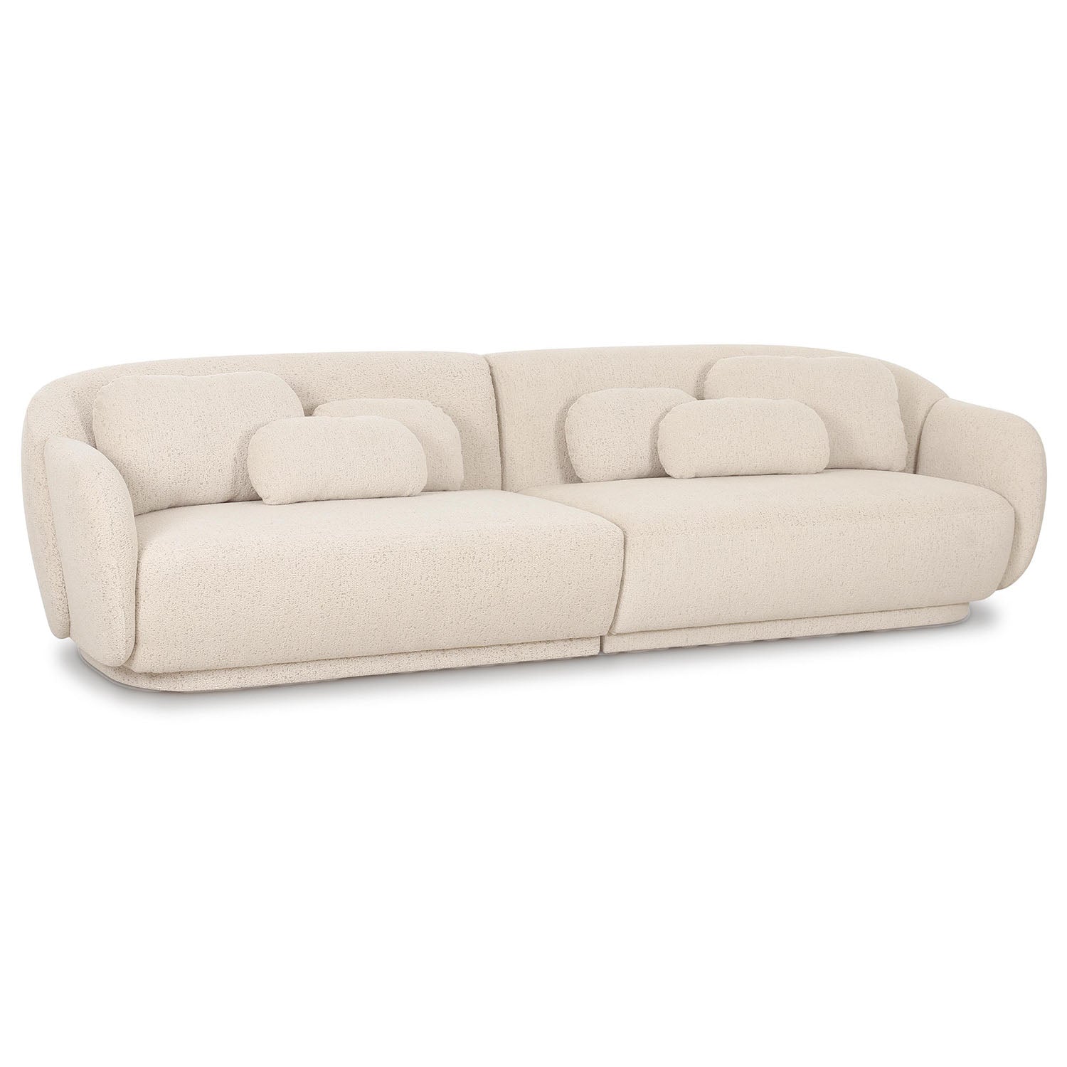 TOV Furniture Misty Cream Boucle Modular 4-Seater Sofa
