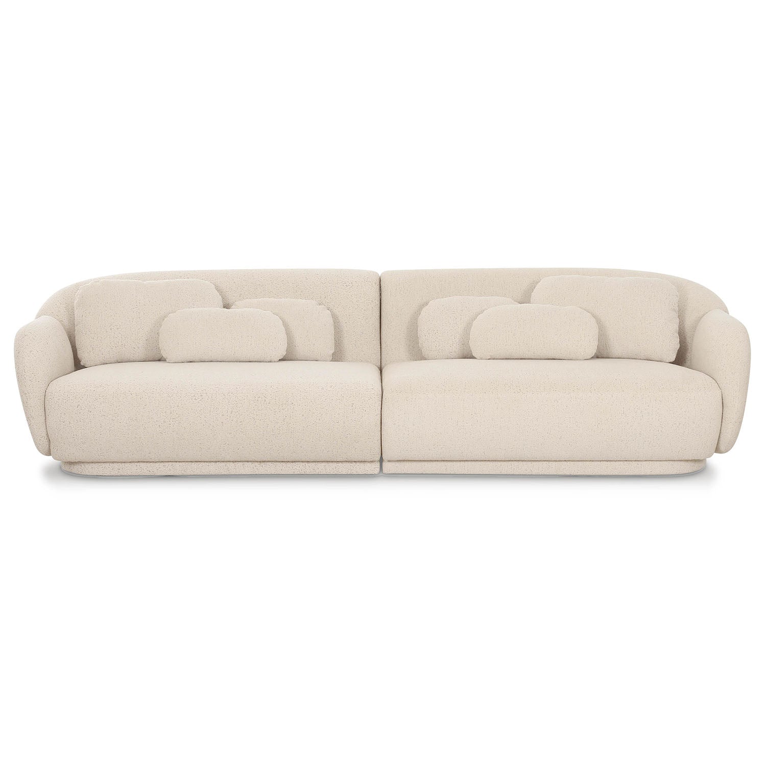 TOV Furniture Misty Cream Boucle Modular 4-Seater Sofa