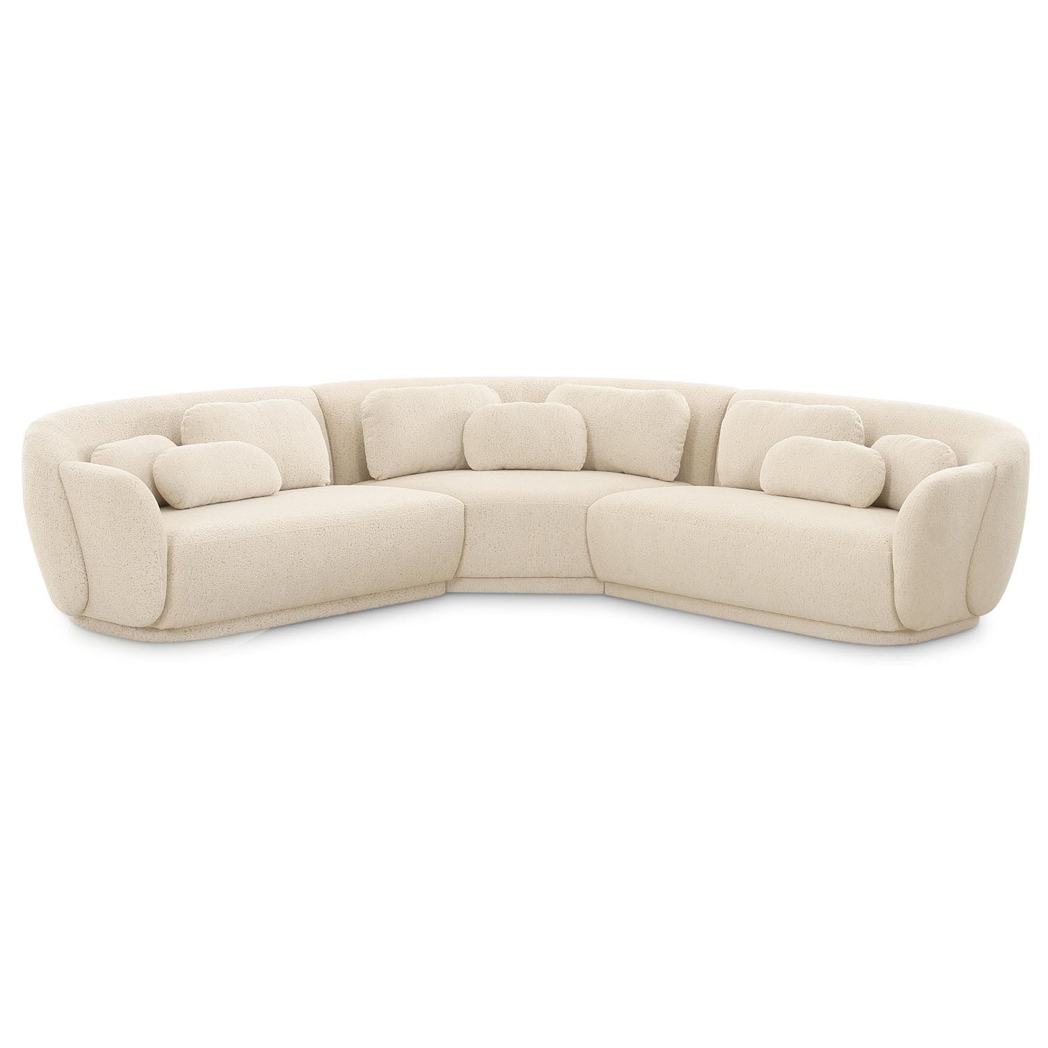 TOV Furniture Misty Cream Boucle Modular L-Sectional Sofa