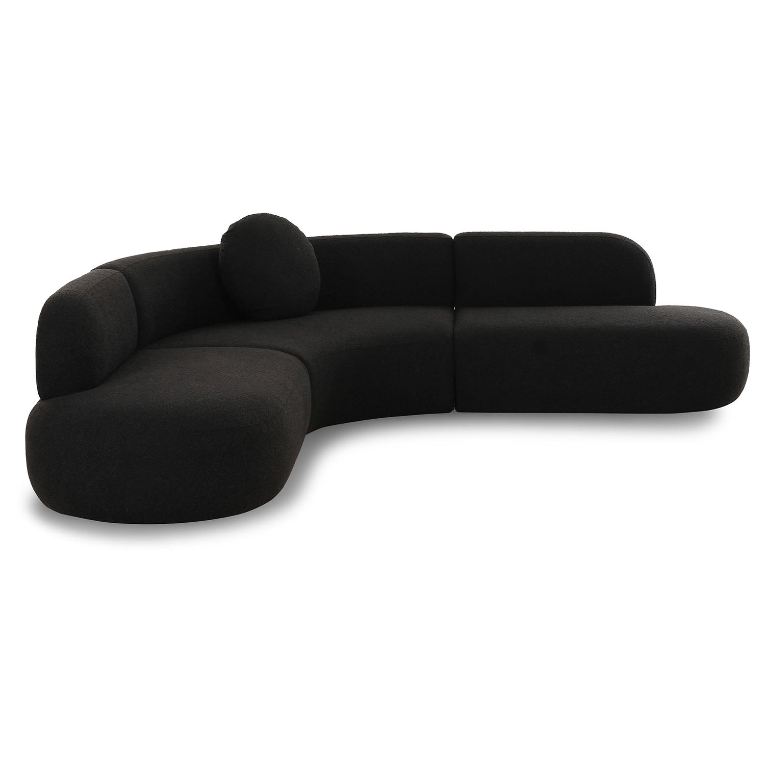 TOV Furniture Broohah Black Performance Boucle Sectional Sofa