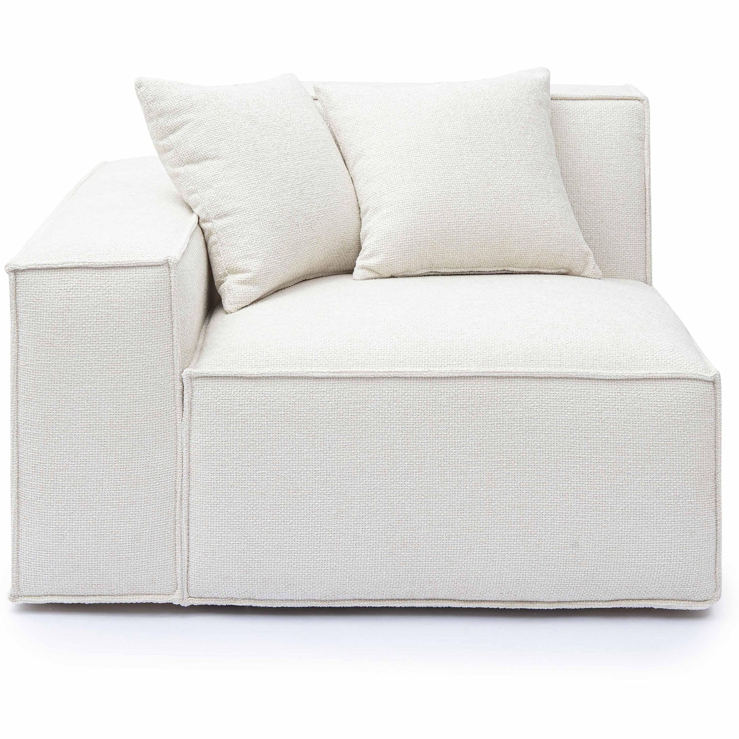 TOV Furniture Mindy Chenille Basketweave Corner Chair