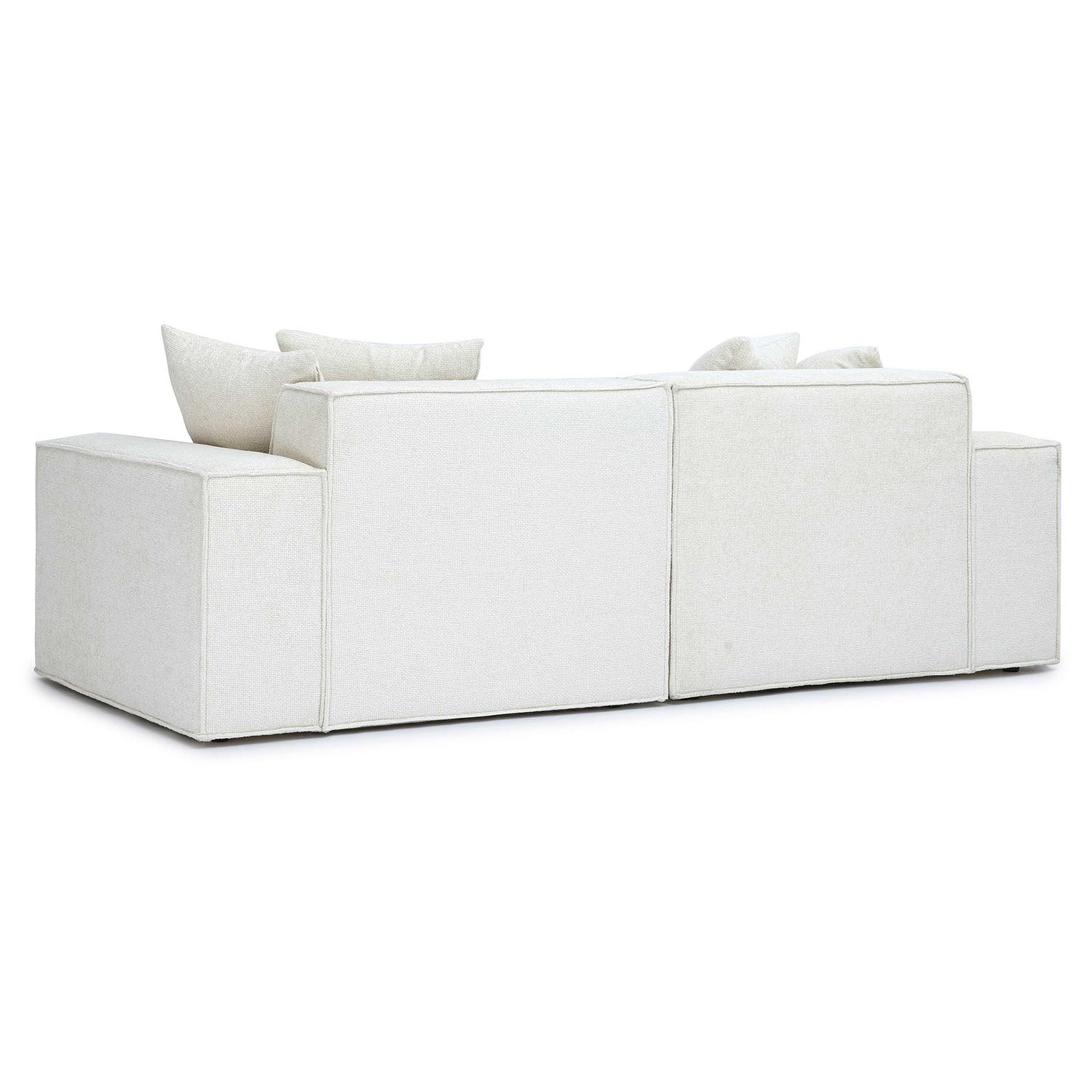 TOV Furniture Mindy Chenille Basketweave Modular Loveseat