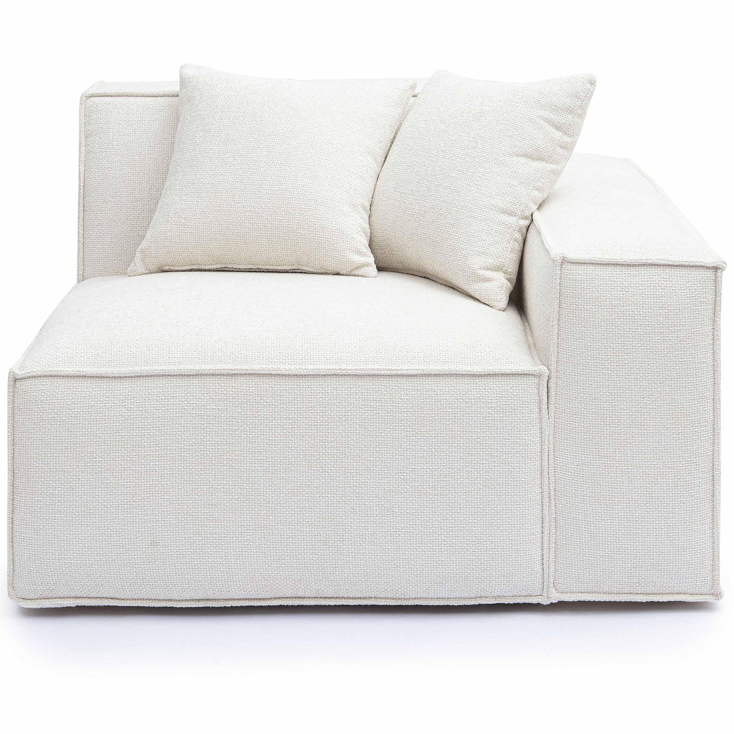 TOV Furniture Mindy Chenille Basketweave Corner Chair