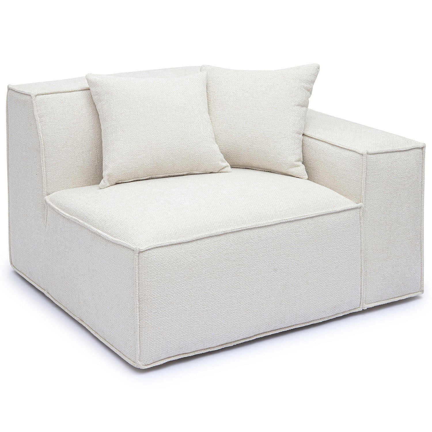 TOV Furniture Mindy Chenille Basketweave Corner Chair