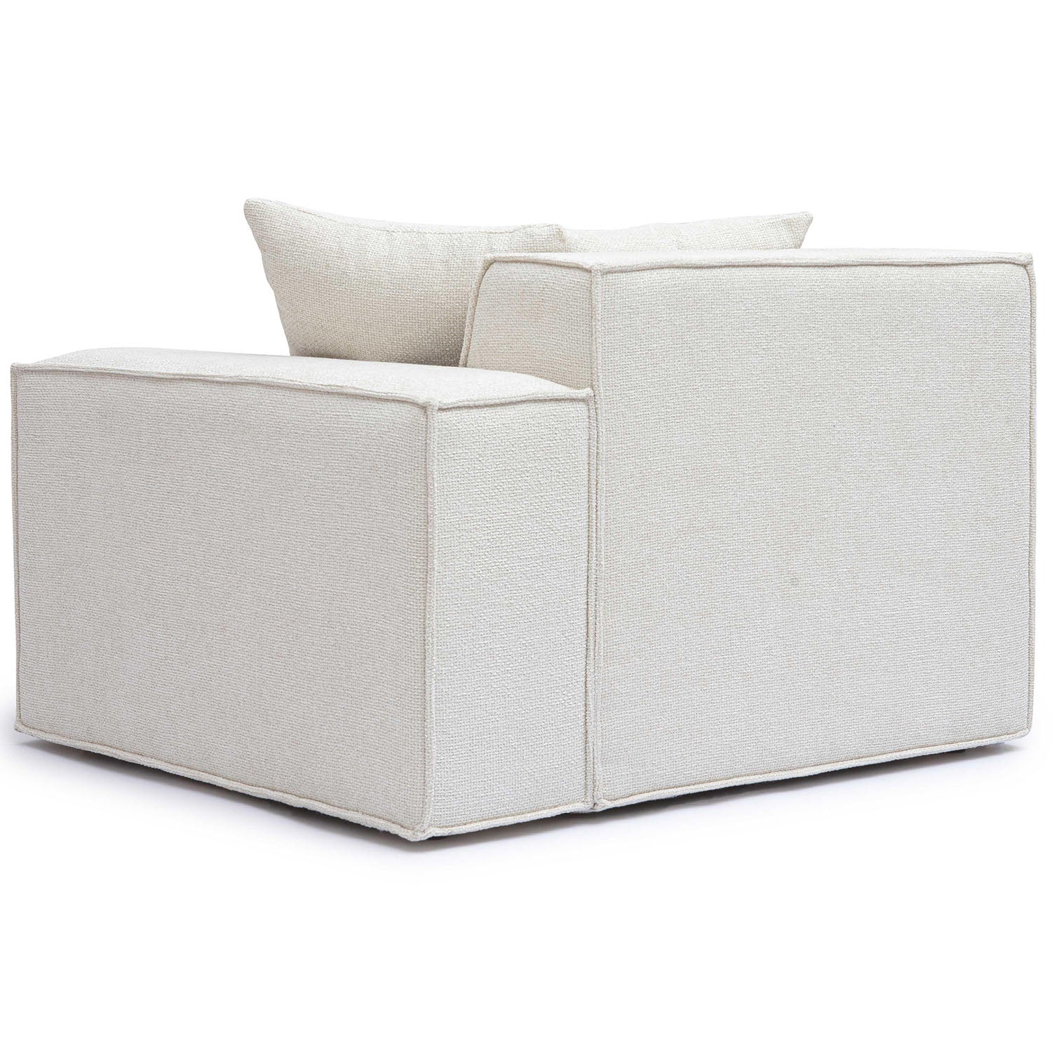 TOV Furniture Mindy Chenille Basketweave Corner Chair