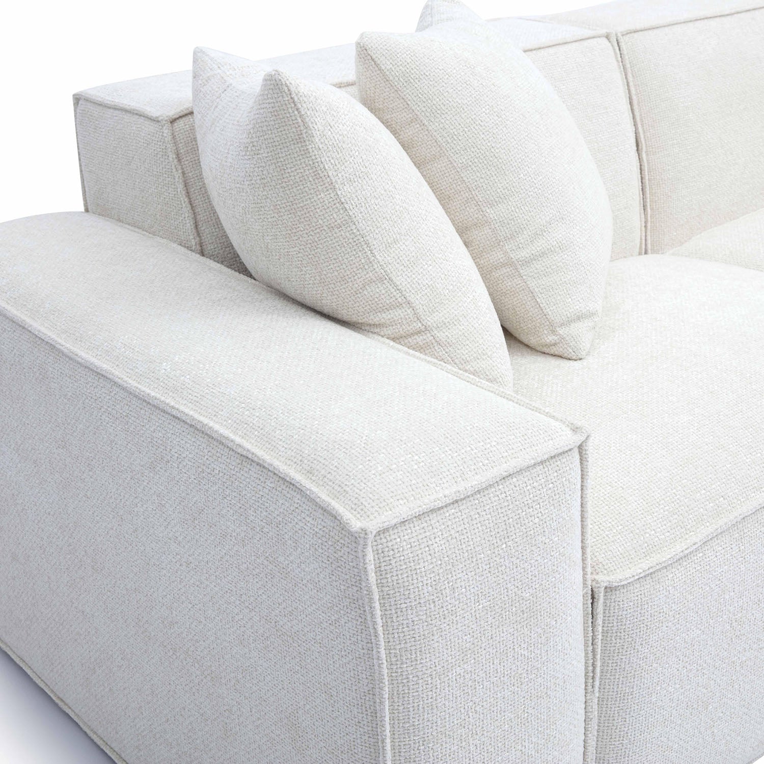 TOV Furniture Mindy Chenille Basketweave Modular Sofa