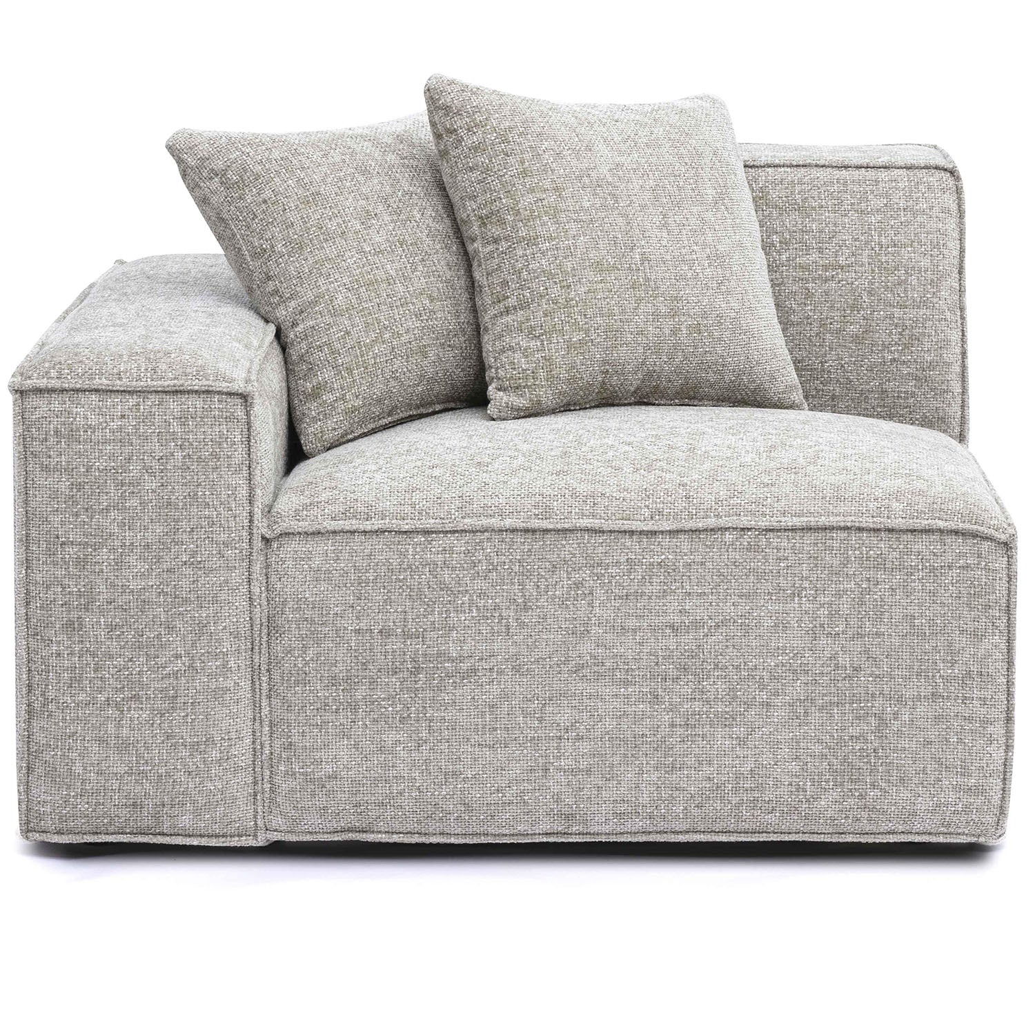 TOV Furniture Mindy Chenille Basketweave Corner Chair