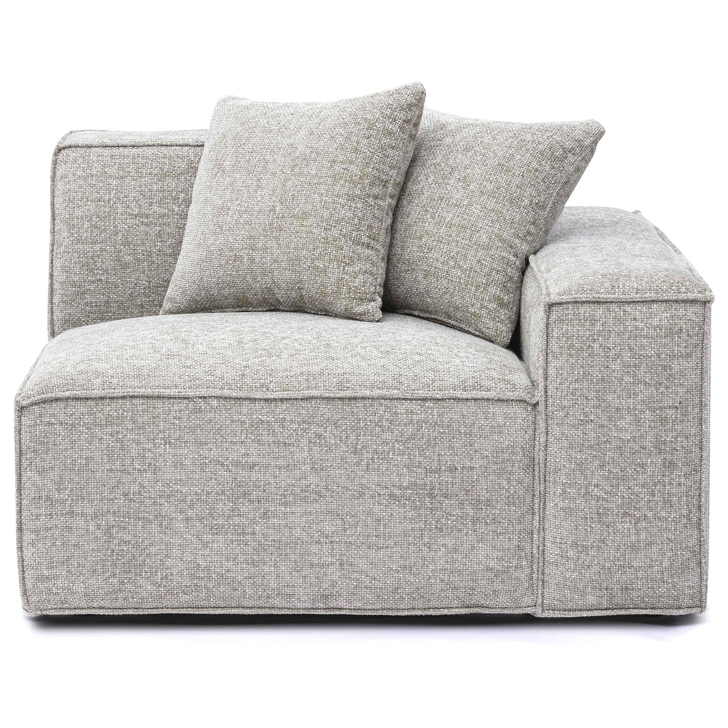 TOV Furniture Mindy Chenille Basketweave Corner Chair